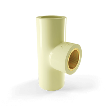 FINOLEX CPVC 1/2" Tee with Brass Insert SDR-11 - 6037