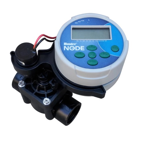 Hunter NODE-100 Battery Operated Controller, 1-Station, with 9V DC-latching Solenoid
