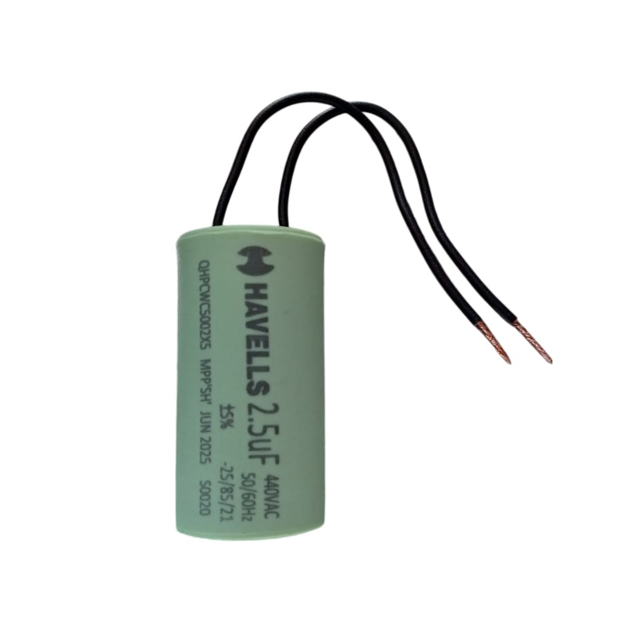 HAVELLS Fan Capacitor 2.5 MFD 440 VAC - QHPCWC5002X5