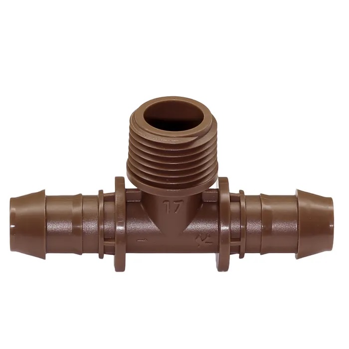 Rain Bird 17mm x 1/2" x 17 mm Tee Male Adapter (Brown) - XFFTMA050