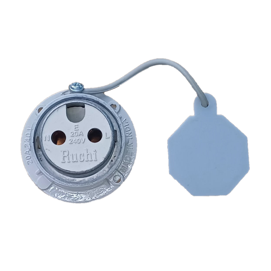 Ruchi 20A / 2P Metal Clad Socket - SP20