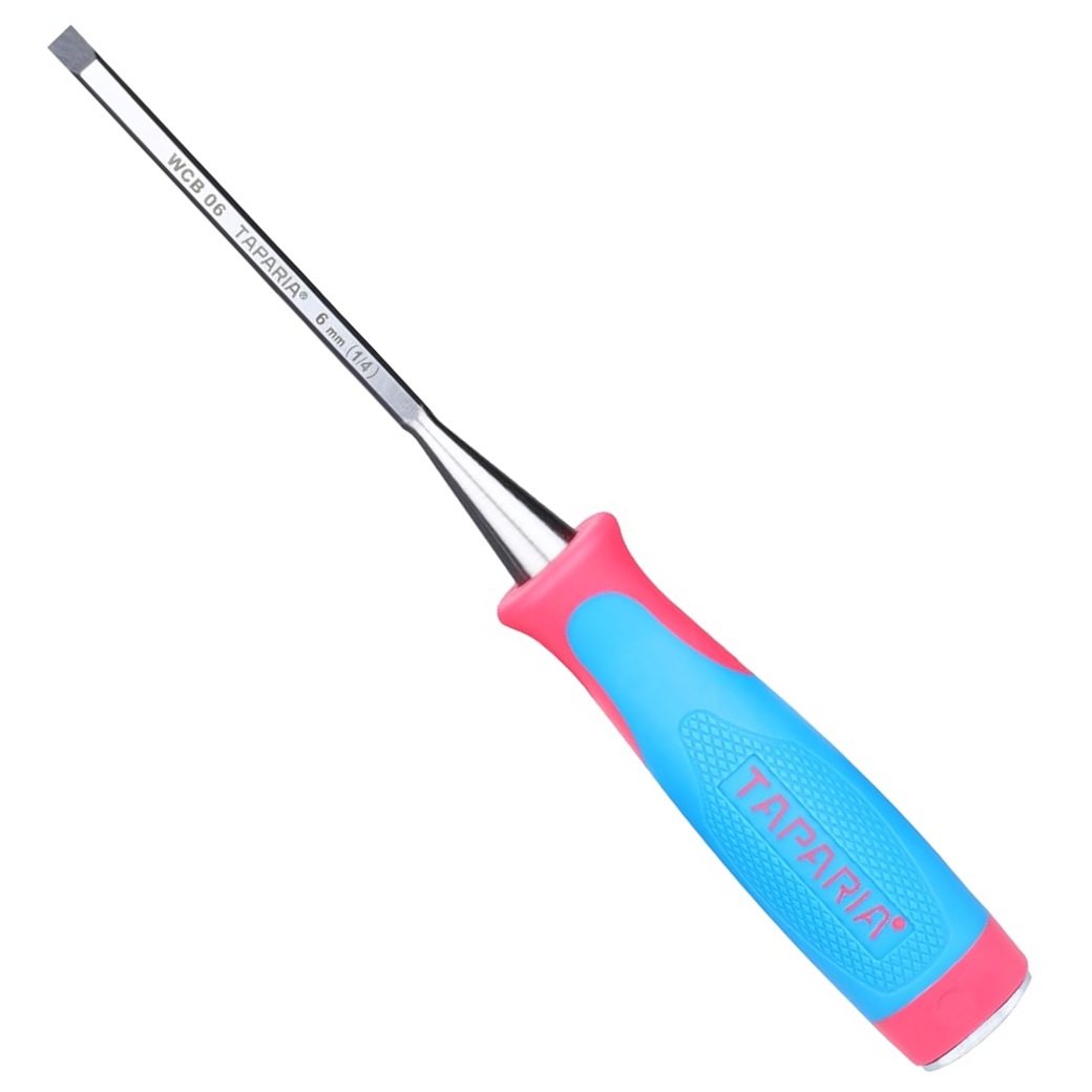 TAPARIA 6 mm (1/4") Wood Carving Bevelled Edge Chisel - WCB06