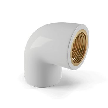 Finolex 1/2 inch UPVC Brass Elbow 90° SCH-80 - 4529
